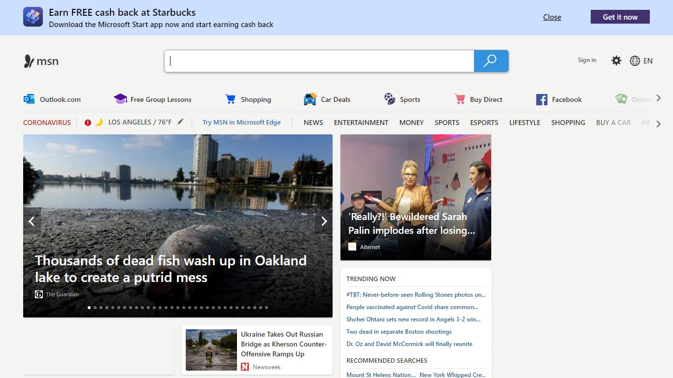 MSN | Outlook, Office, Skype, Bing, Breaking News, and Latest Videos